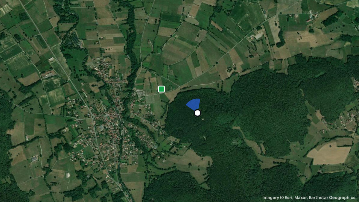 Satellite map of Daüsse with its launches and landings