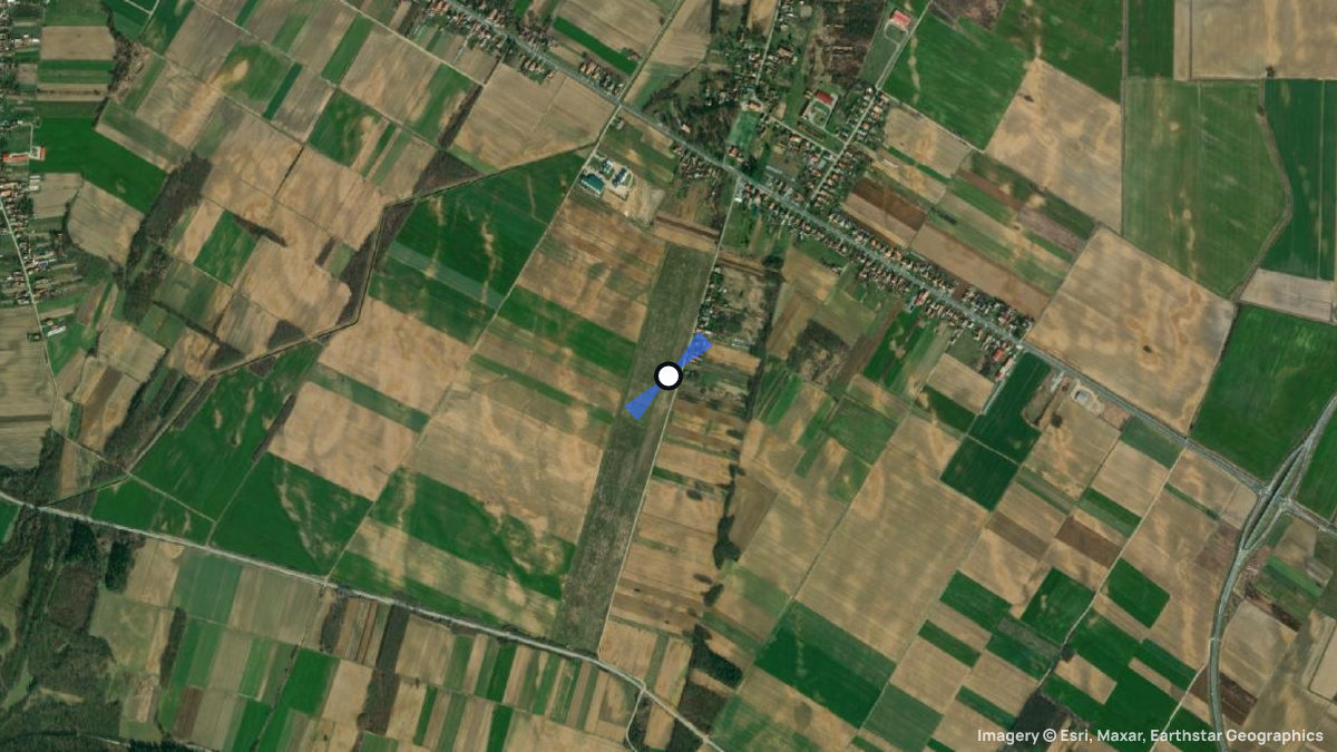 Satellite map of Korija Schlepp with its launches and landings