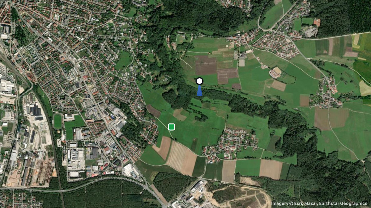 Satellite map of Höhenberg with its launches and landings