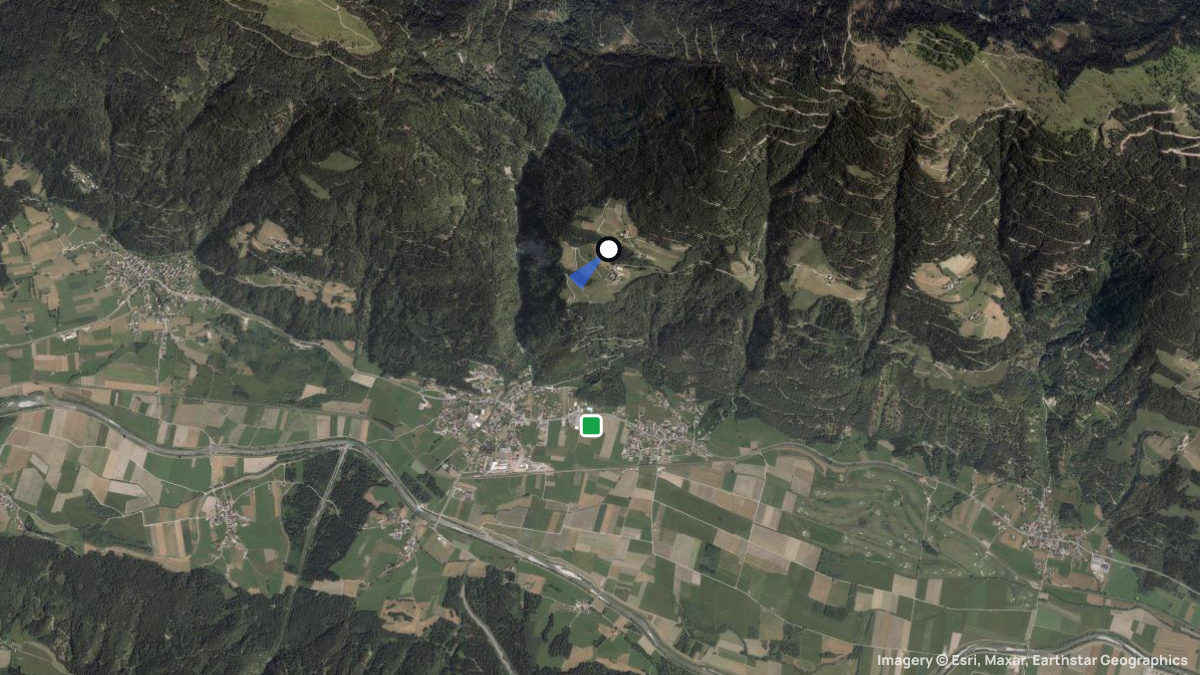 Satellite map of Stöfflerberg with its launches and landings