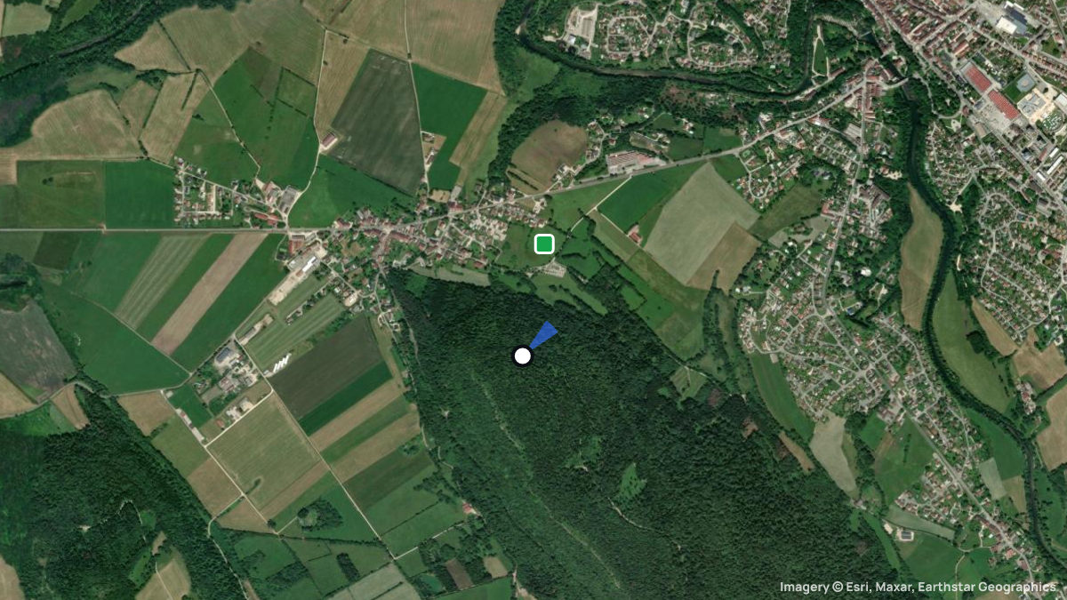 Satellite map of Ney with its launches and landings