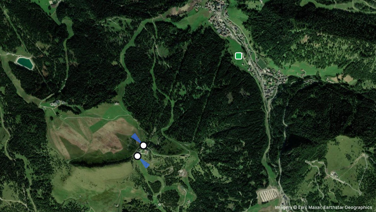 Satellite map of Ciampinoi with its launches and landings