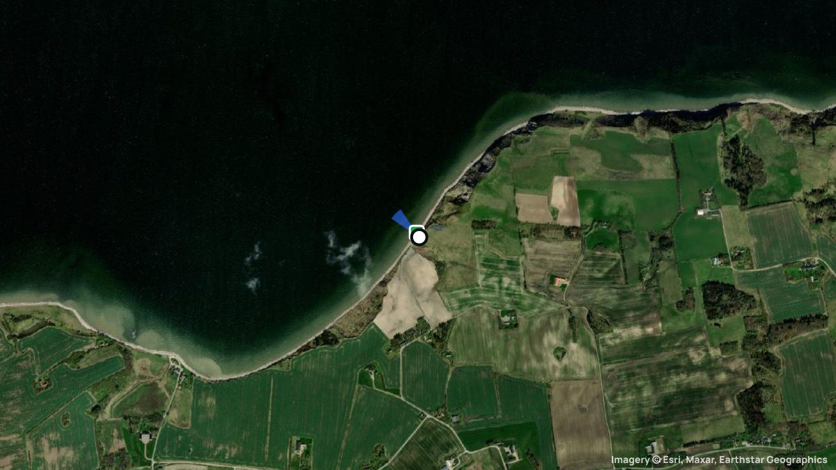 Satellite map of Hanklit 3 with its launches and landings