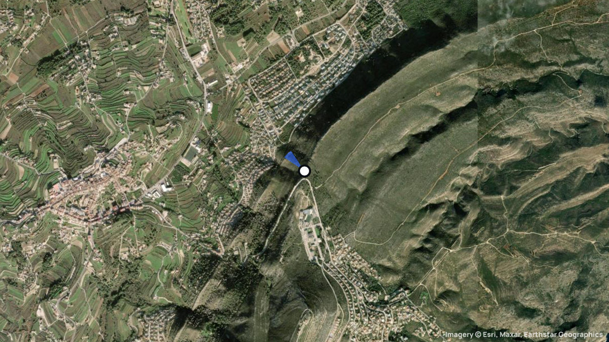 Satellite map of Tocinos Park with its launches and landings