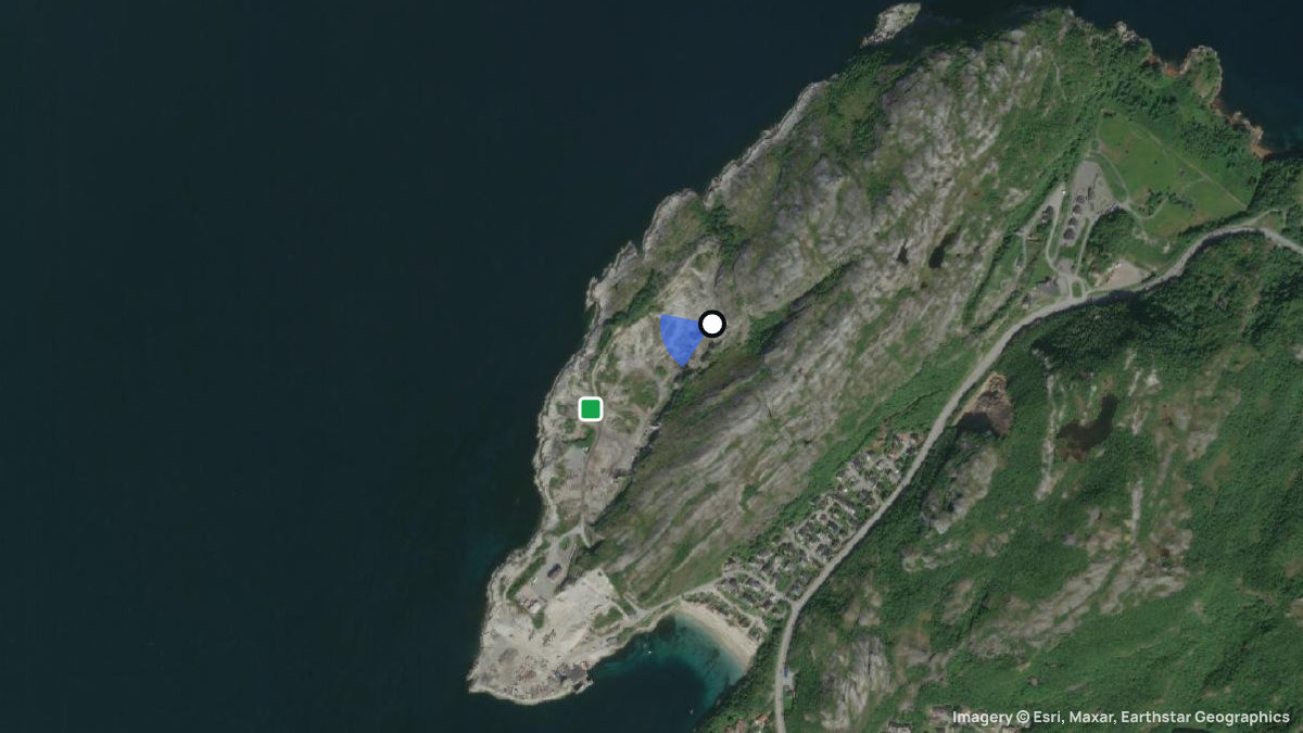 Satellite map of Bratten West with its launches and landings
