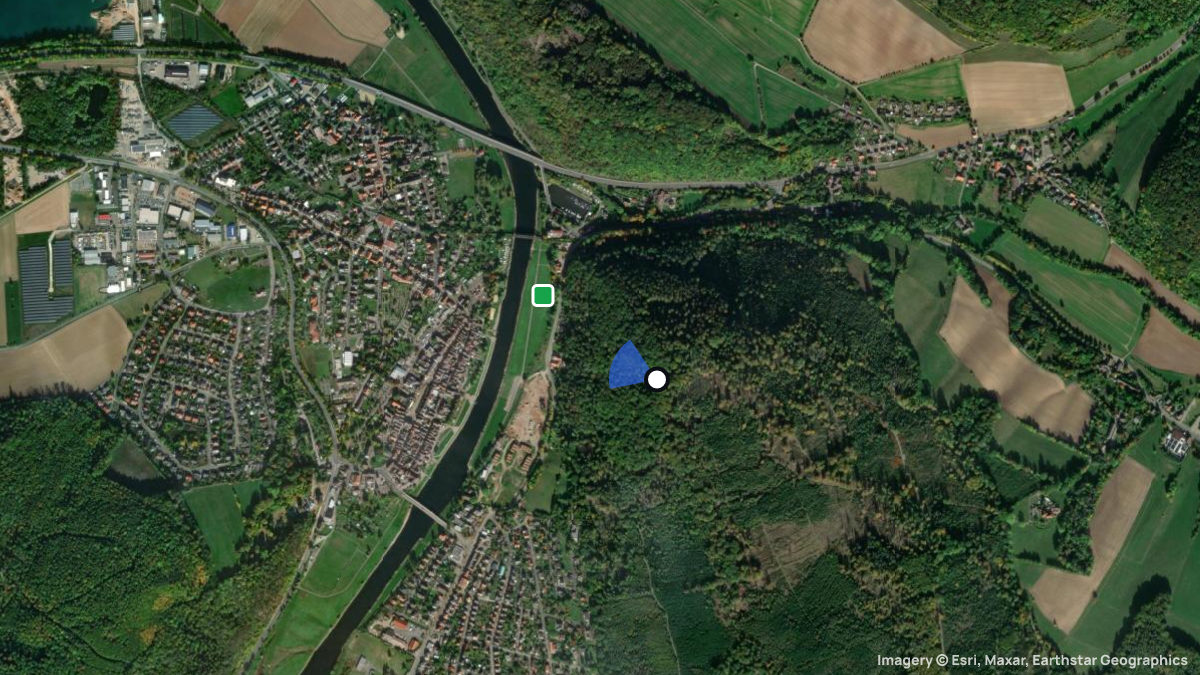 Satellite map of Königszinne with its launches and landings