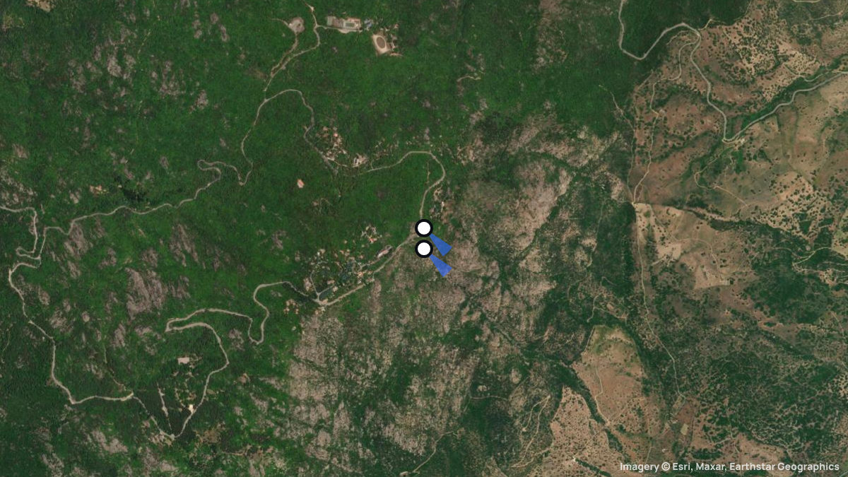 Satellitenkarte von Monte Ortobene mit Start- und Landeplätzen