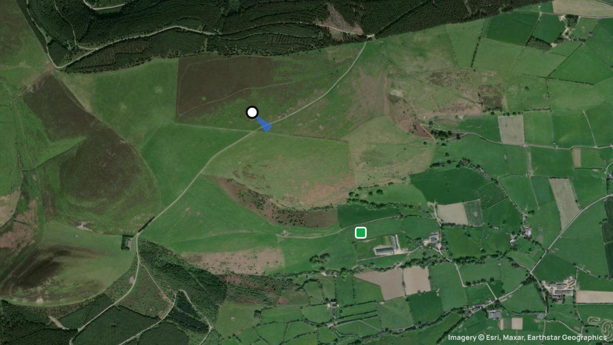 Satellitenkarte von Bache mit Start- und Landeplätzen
