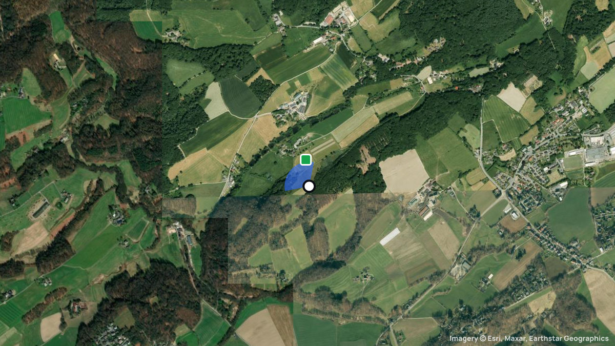 Satellitenkarte von Mellbeck mit Start- und Landeplätzen