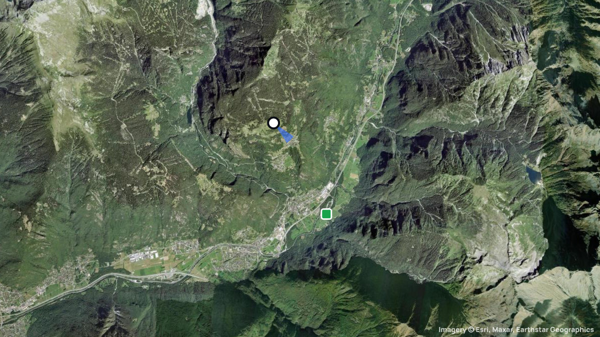 Satellitenkarte von St. Maria mit Start- und Landeplätzen