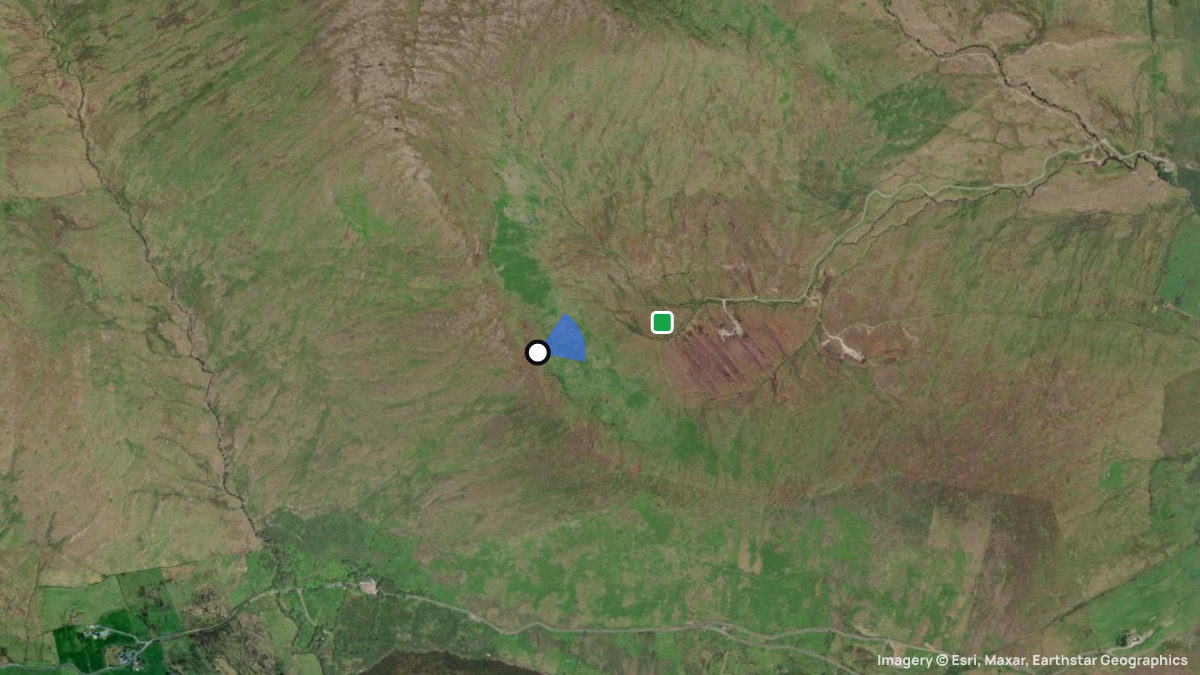 Satellitenkarte von Maumtransna mit Start- und Landeplätzen