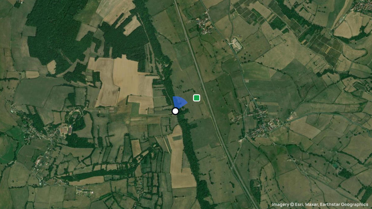 Satellite map of Vaux-en-Pre with its launches and landings