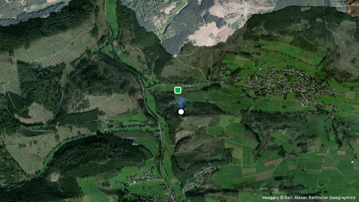 Satellite map of Hesselbach with its launches and landings