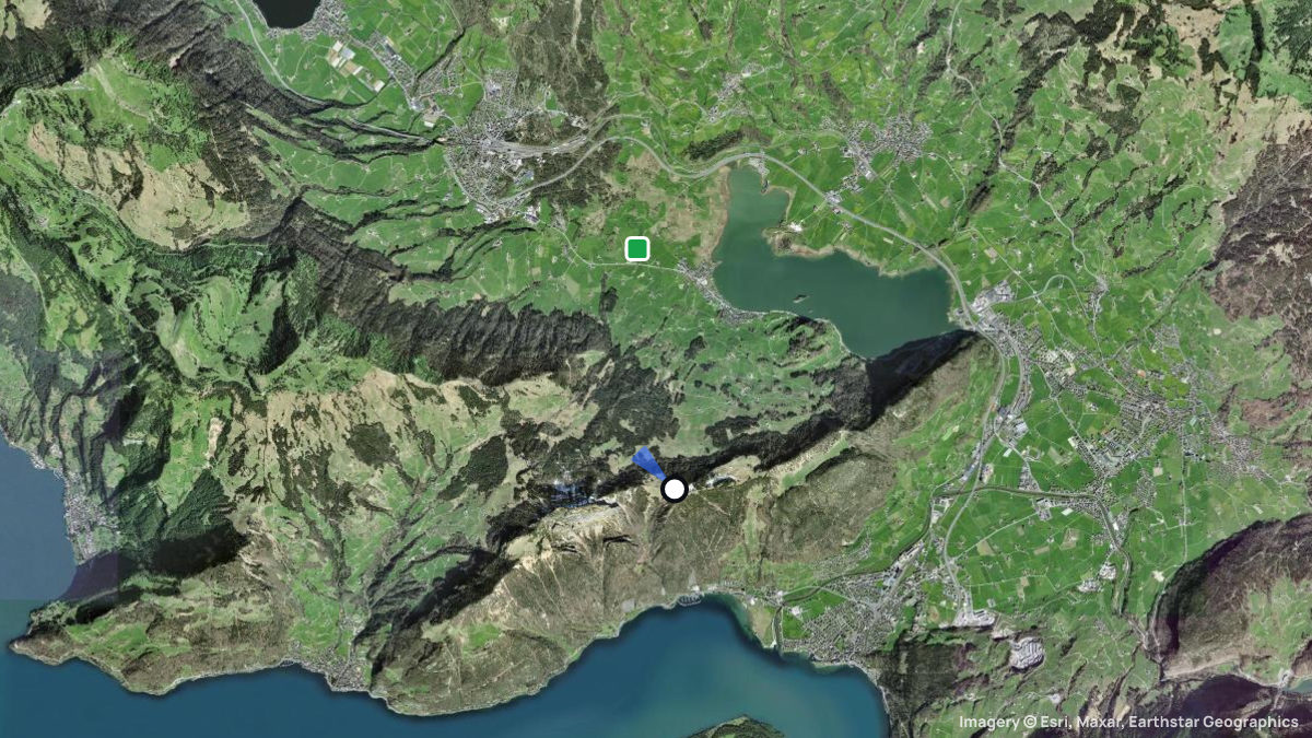 Satellite map of Gotterli with its launches and landings
