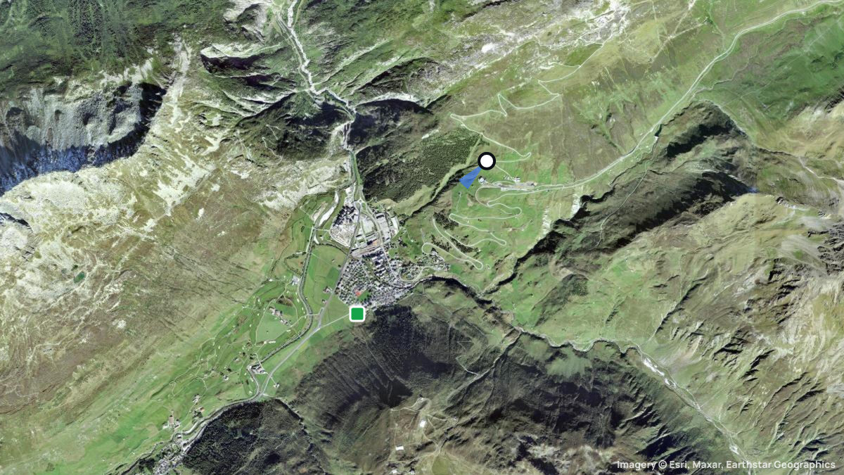 Satellite map of Nätschen with its launches and landings