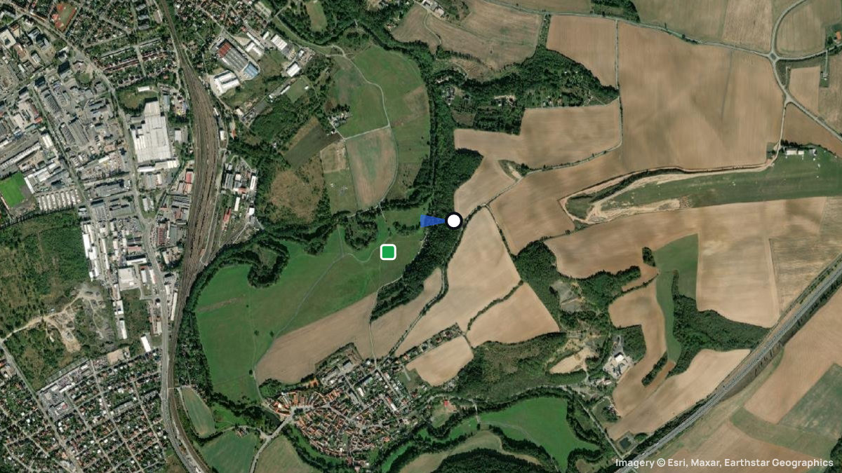 Satellitenkarte von Koterov mit Start- und Landeplätzen