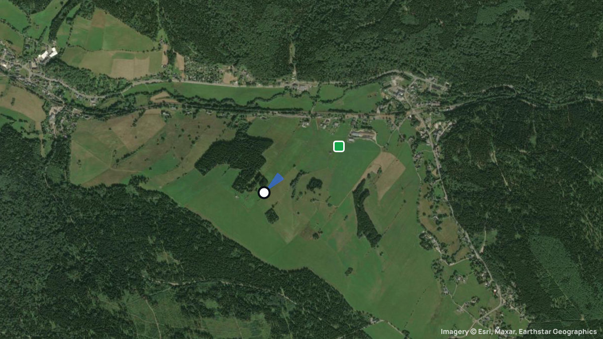 Satellite map of Holzau with its launches and landings