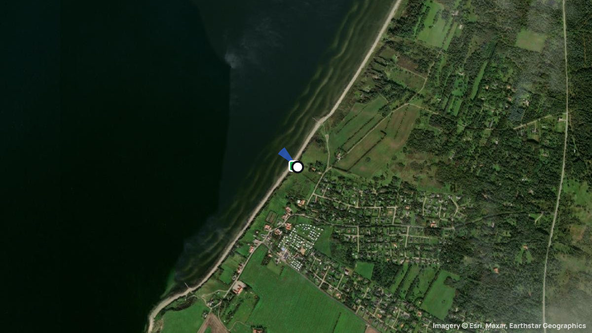 Satellite map of Ertebolle with its launches and landings