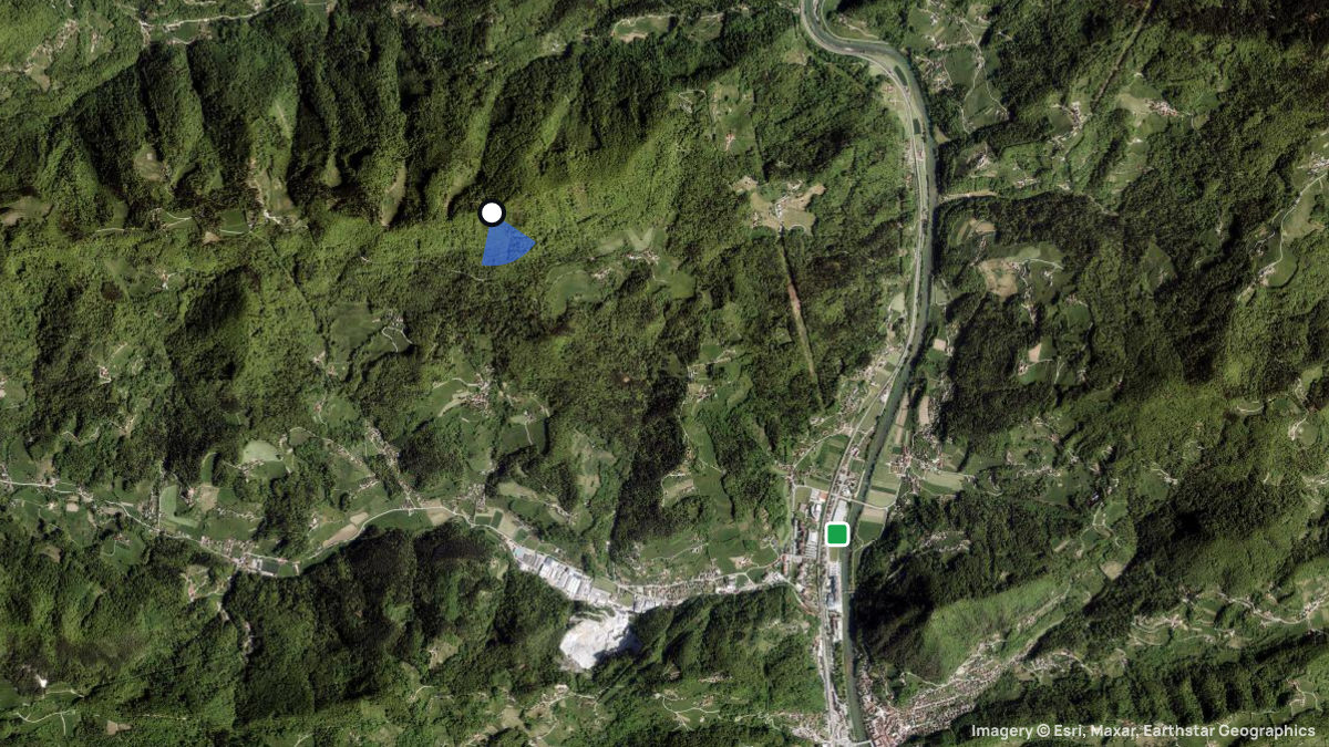 Satellite map of Malic with its launches and landings