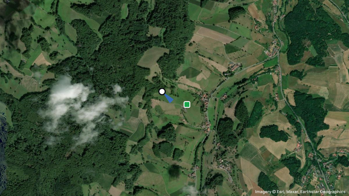 Satellite map of Ober Ostern with its launches and landings