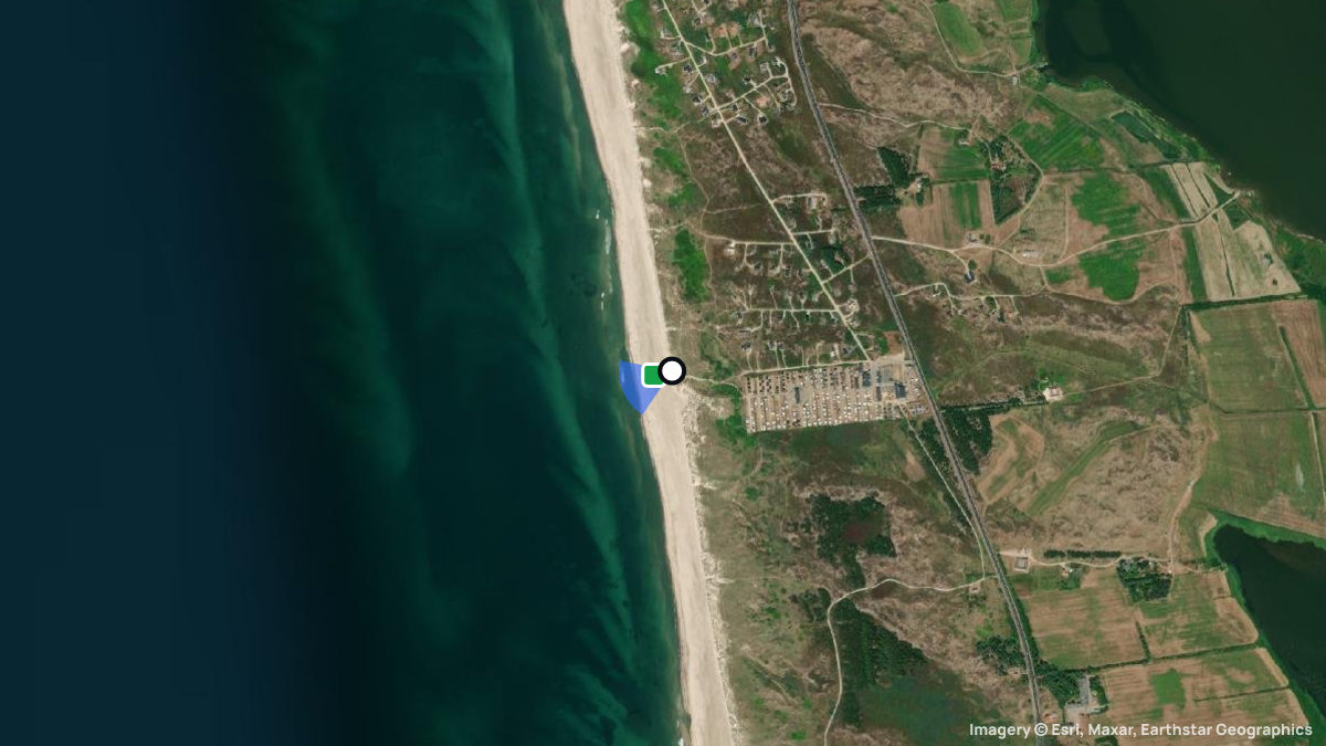 Satellitenkarte von Hvide Sande mit Start- und Landeplätzen