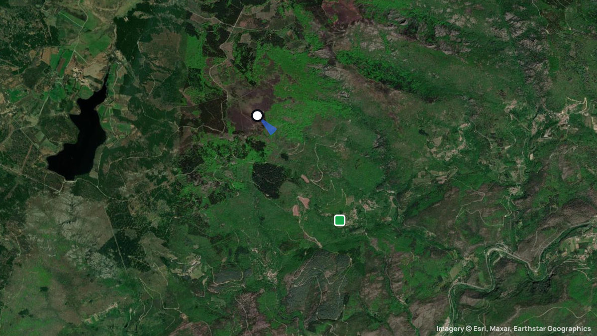 Satellite map of Vesoles with its launches and landings