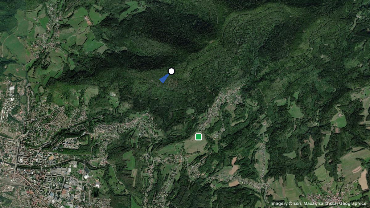 Satellitenkarte von Ormont mit Start- und Landeplätzen