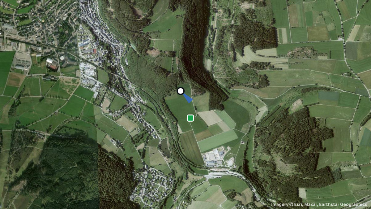 Satellite map of Wakenfelde with its launches and landings