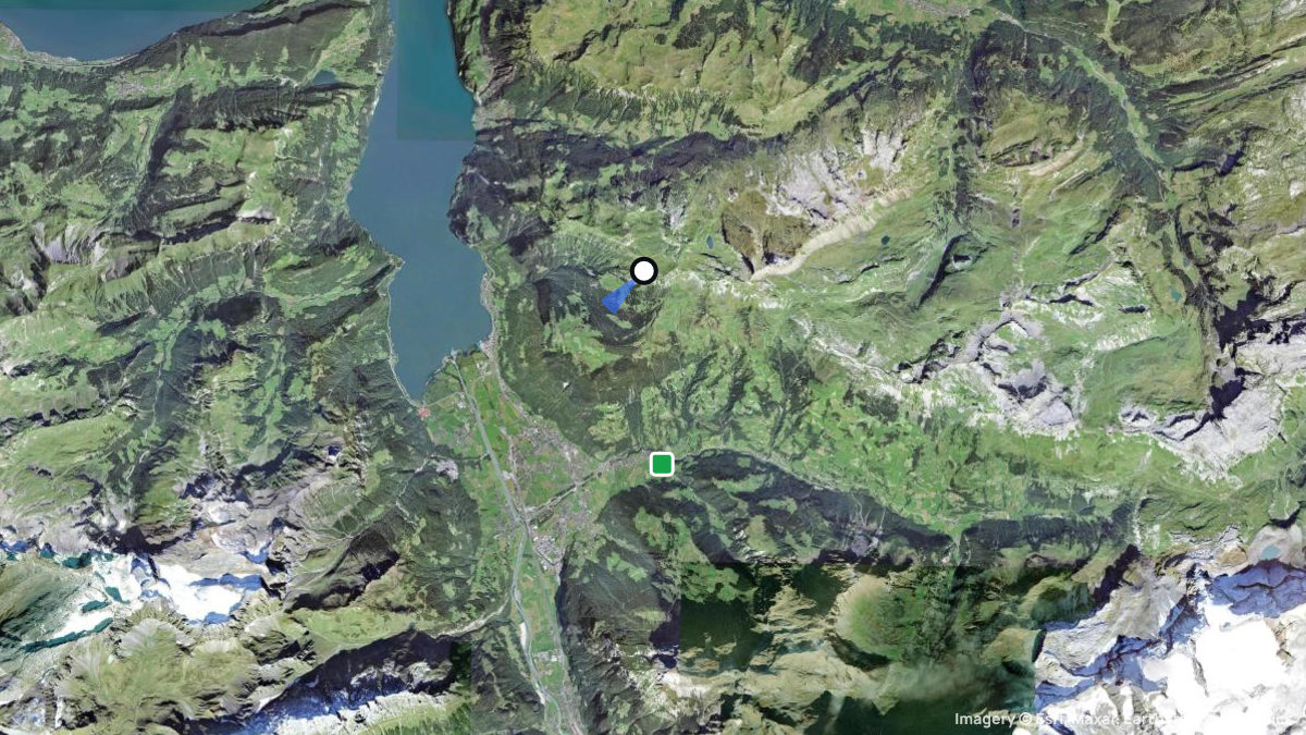 Satellitenkarte von Schön Chulm mit Start- und Landeplätzen
