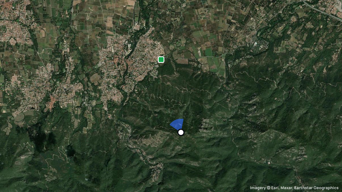 Satellite map of Sorede with its launches and landings