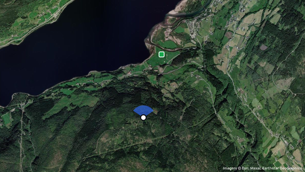Satellite map of Gjelle with its launches and landings