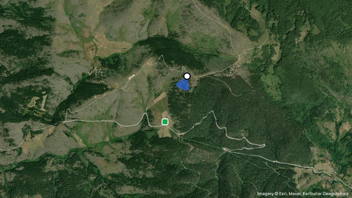Satellite map of Zlatibor Oxen with its launches and landings