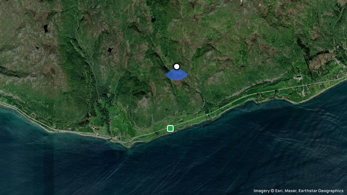Satellite map of Bakkejord with its launches and landings