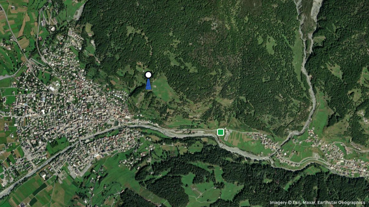 Satellitenkarte von Reit mit Start- und Landeplätzen
