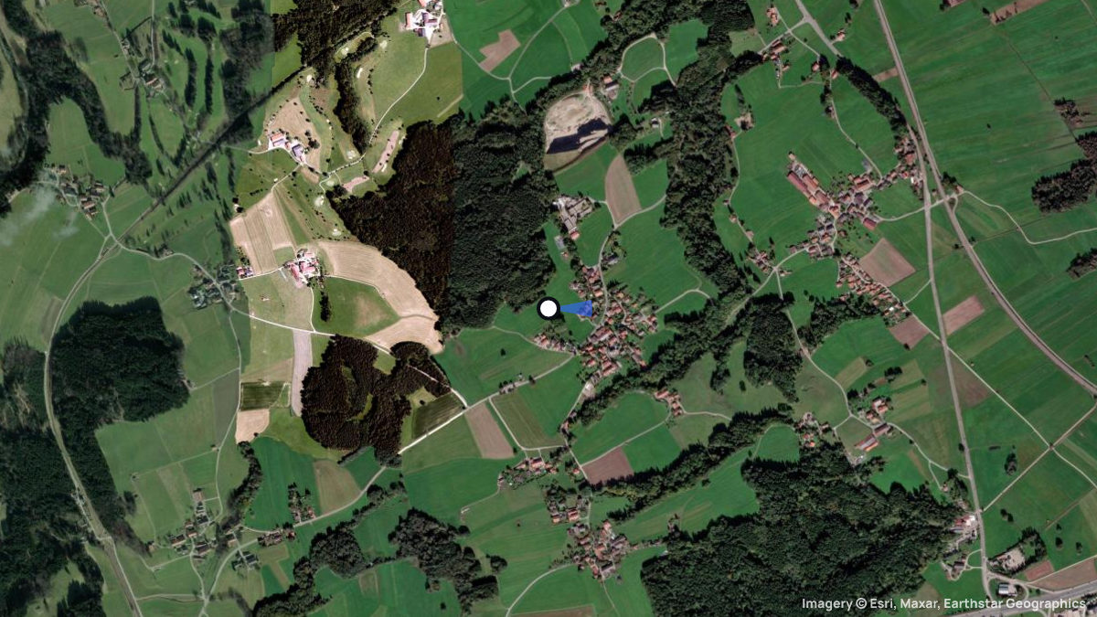 Satellite map of Hittenkirchen with its launches and landings