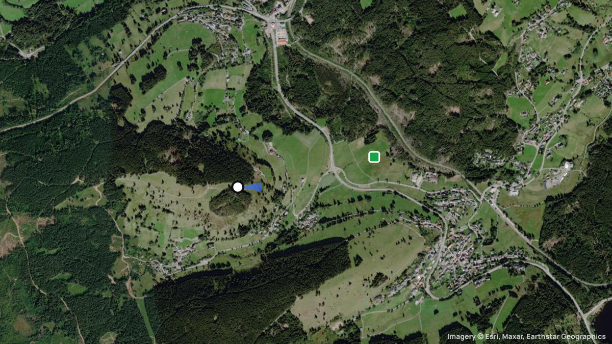 Satellite map of Drehkopf with its launches and landings