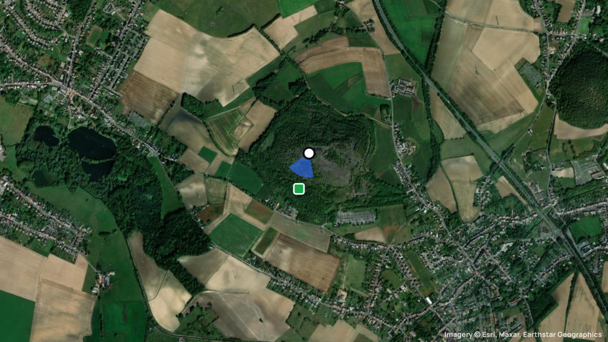 Satellite map of Strepy with its launches and landings