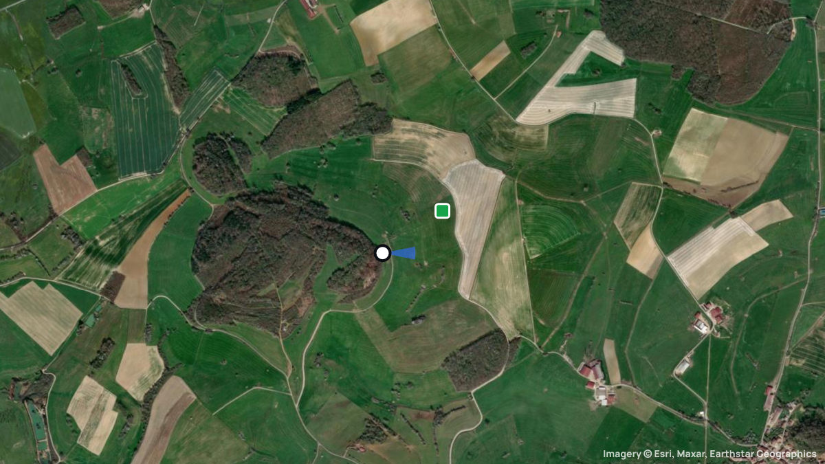 Satellitenkarte von Mont Moiran mit Start- und Landeplätzen