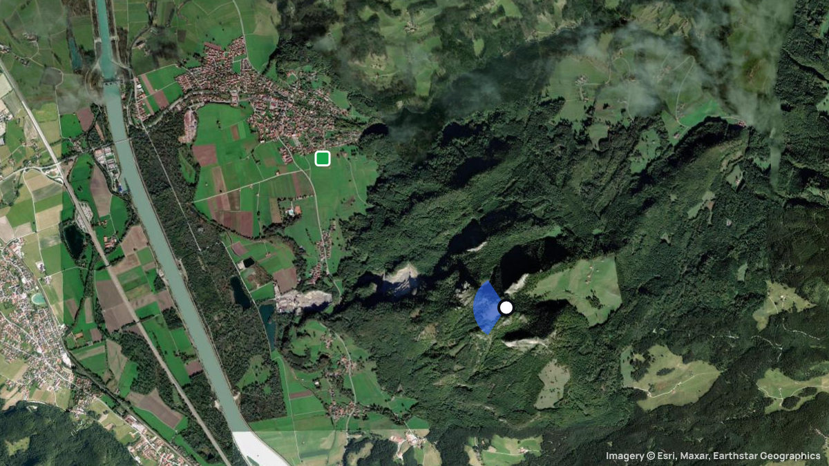 Satellite map of Heuberg with its launches and landings