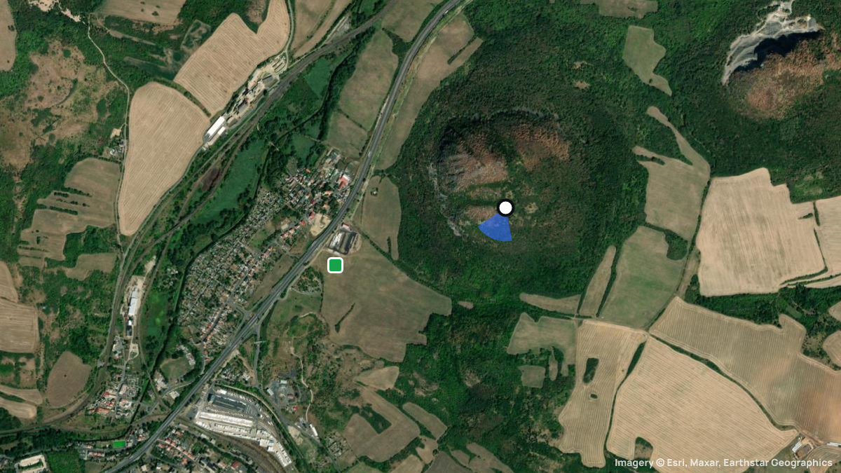 Satellitenkarte von Zlatnik mit Start- und Landeplätzen