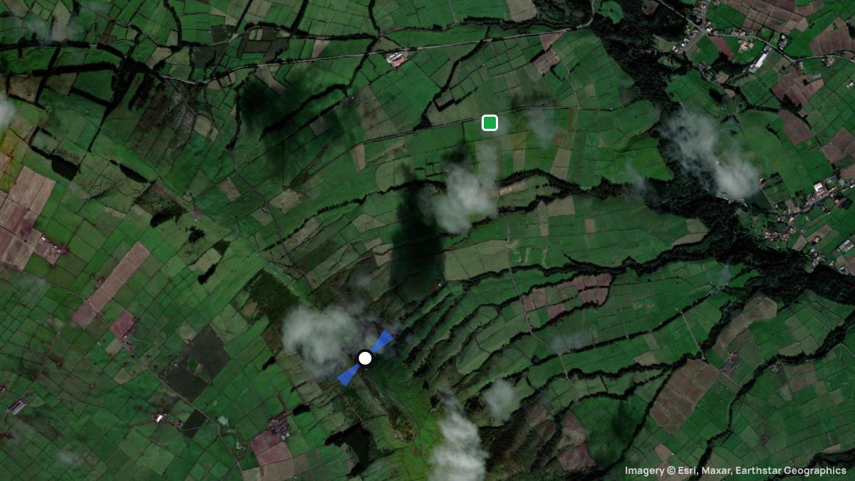Satellite map of Serre do Cume with its launches and landings