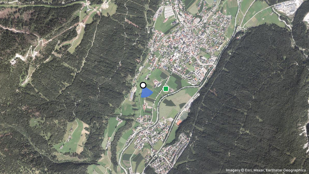 Satellite map of Medraz with its launches and landings