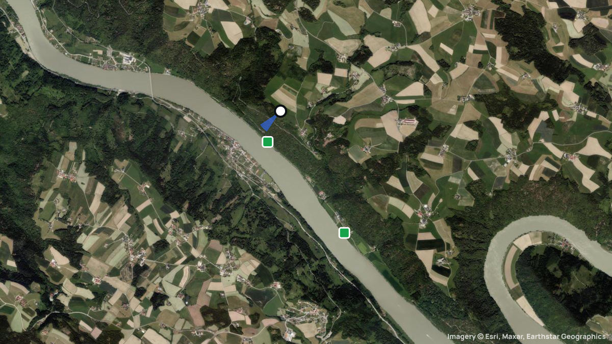 Satellitenkarte von Marsbach mit Start- und Landeplätzen