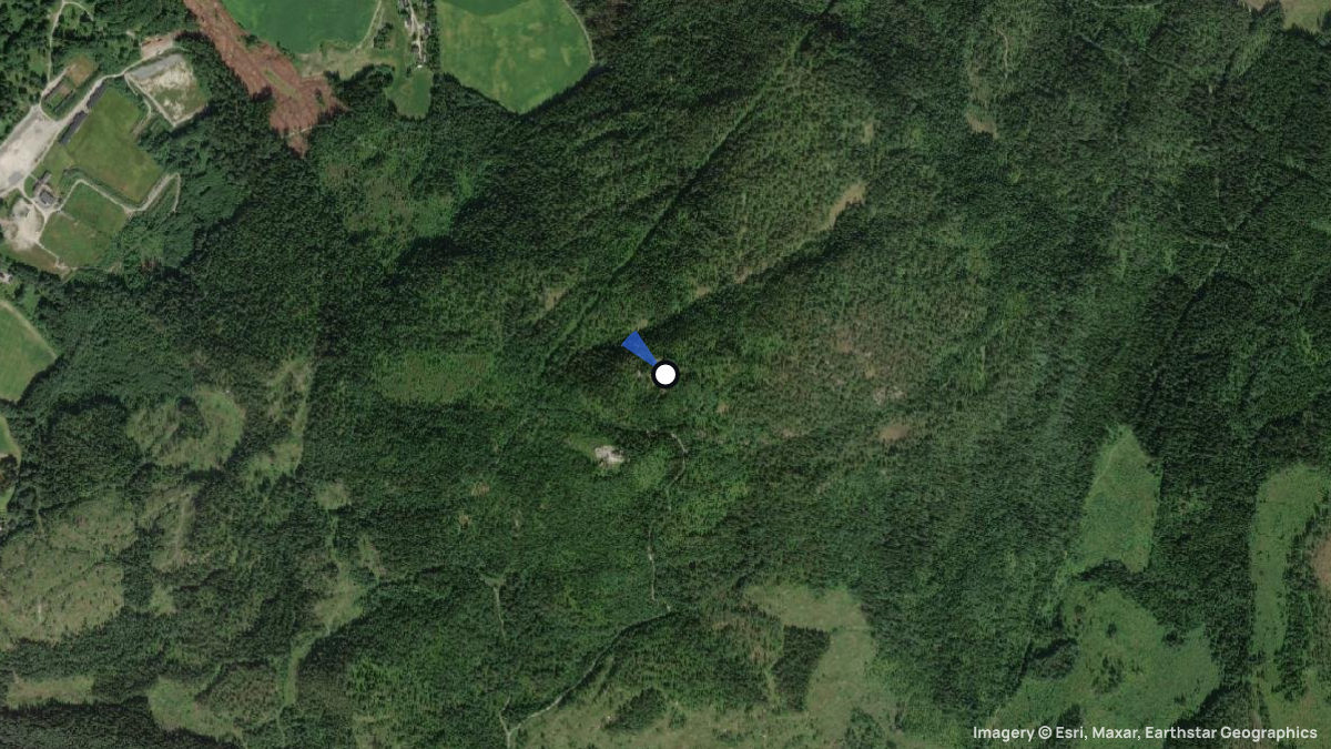 Satellitenkarte von Oftenasen mit Start- und Landeplätzen