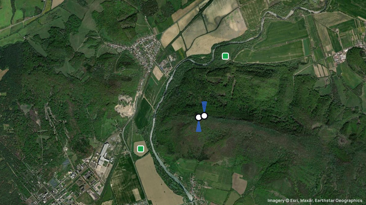 Satellite map of Krivostilanka Juh with its launches and landings