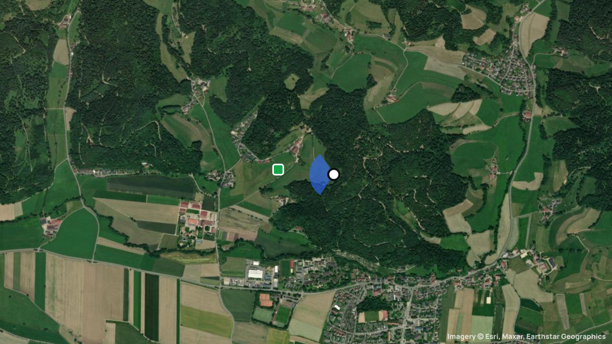 Satellitenkarte von Wittental mit Start- und Landeplätzen