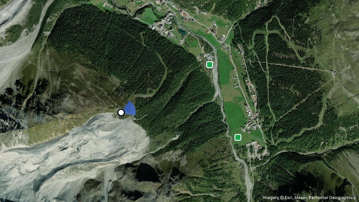 Satellitenkarte von Langenstein mit Start- und Landeplätzen