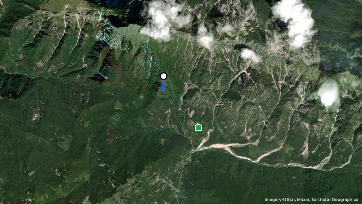 Satellite map of Musi with its launches and landings