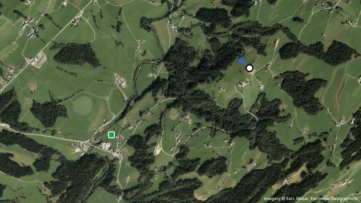 Satellite map of Sulzberg with its launches and landings