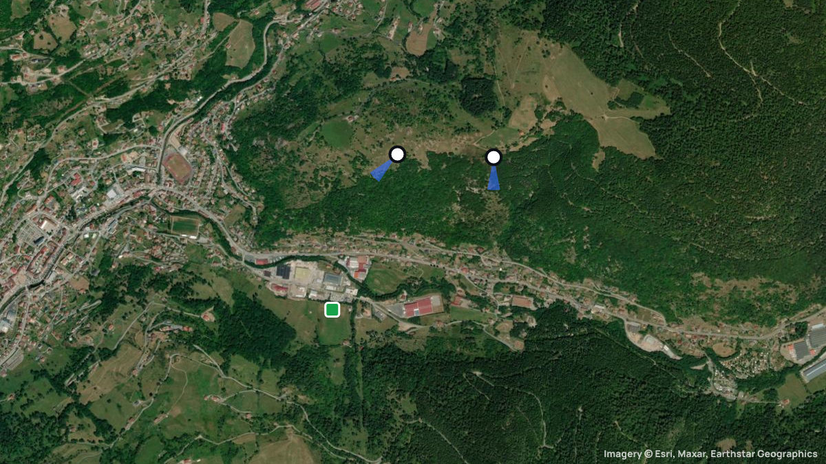 Satellitenkarte von Moyenmont mit Start- und Landeplätzen